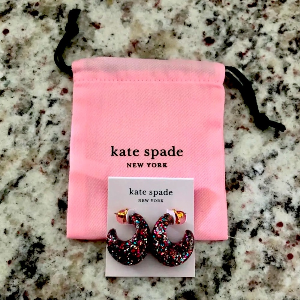 Kate Spade glitter earrings SO CUTE!!!